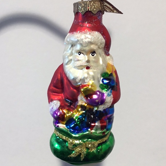 VTG Blown Glass Old Santa Christmas Ornament - Picture 10 of 16
